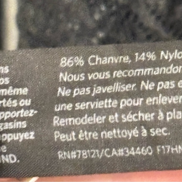 Eileen Fisher Hemp Blend Crop High/Low Sweater Black Sheer Size Small - Picture 8 of 9